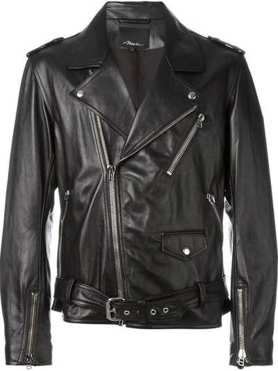3.1 Phillip Lim / フィリップ リム Black Leather Biker Jacket