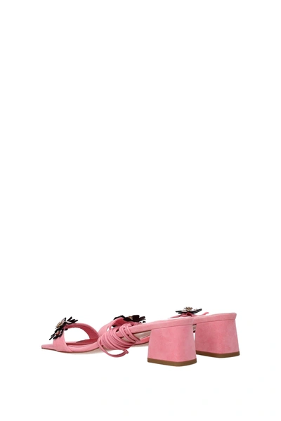 Shop Roger Vivier Sandals Suede Pink