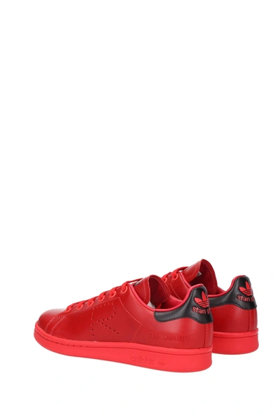 Shop Adidas Originals Sneakers Raf Simons Stan Smith Leather Red