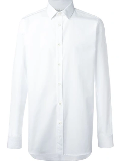 Saint Laurent Yves Collar Shirt In White