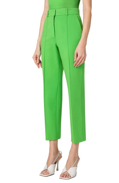 Shop Akris Punto Ferry Pintuck Signature Jersey Trousers In 252 Vibrant Green