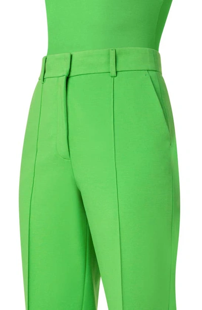 Shop Akris Punto Ferry Pintuck Signature Jersey Trousers In 252 Vibrant Green