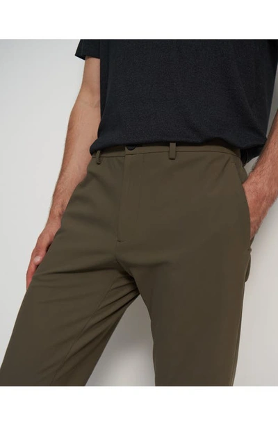 Theory Zaine Precision Ponte Knit Pants In Dark Moss