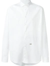 Dsquared2 Extra Trim Fit Oxford Sport Shirt In White