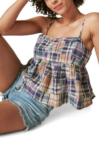 Shop Lucky Brand Heritage Patchwork Plaid Babydoll Camisole