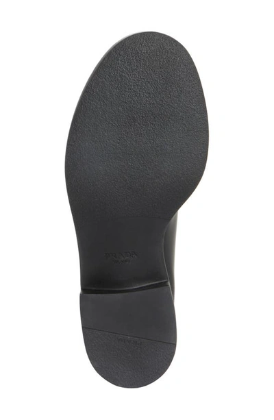 Shop Prada Triangle Logo Patent Leather Loafer In Nero