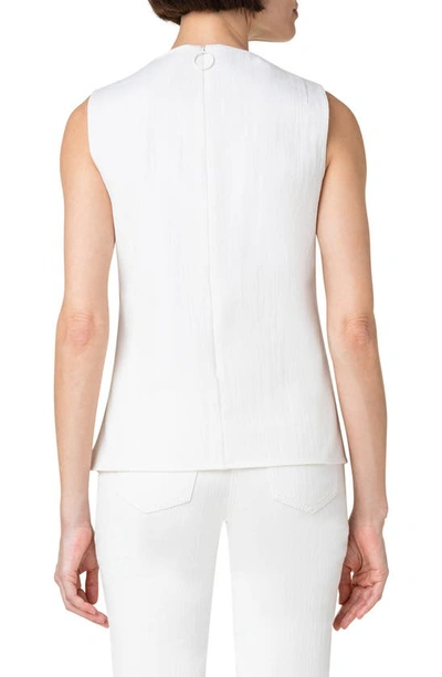 Akris Punto Fringed Denim Tank Top In Cream