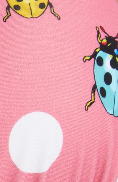 Shop Versace Butterfly Dot String Bikini Bottoms In 5p020 Pink Multicolor