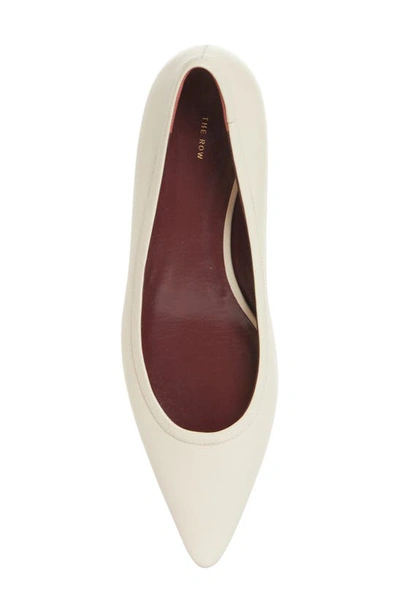 Shop The Row Claudette Pointed Toe Ballet Flat In Ivory