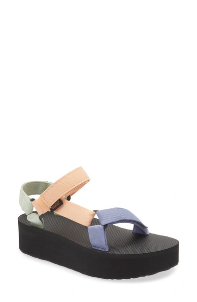 Teva Flatform Universal Platform Wedge In Sherbert Multi In Sherbert Multi