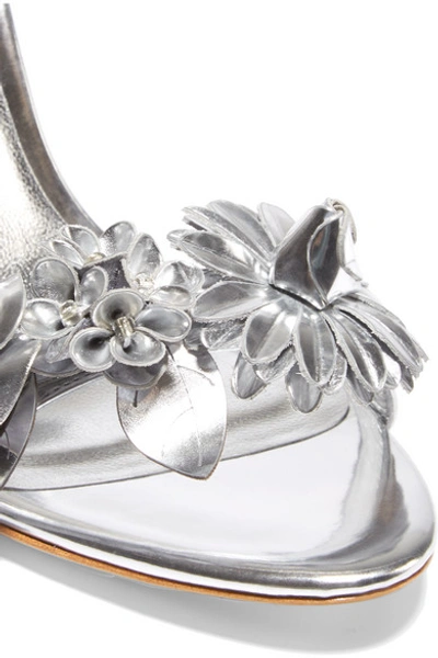 Shop Sophia Webster Lilico Appliquéd Metallic Leather Sandals