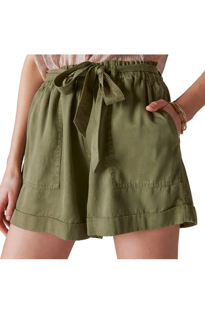 Shop Lucky Brand Paperbag Shorts In Olive