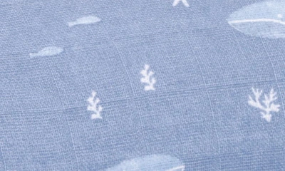 Shop Aden + Anais Dream Organic Cotton Muslin Blanket In Oceanic Blue