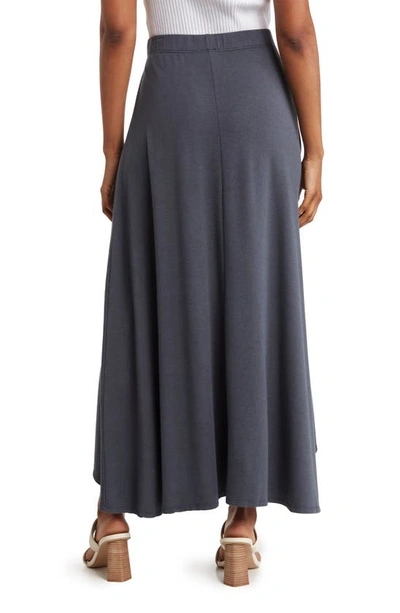 Go Couture Asymmetric High-low Skirt In Black