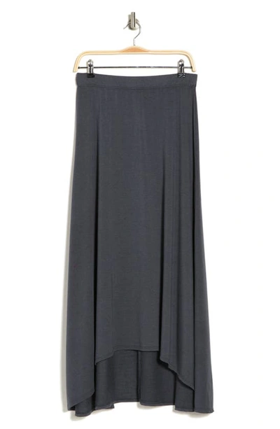 Go Couture Asymmetric High-low Skirt In Black