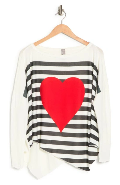 Go Couture Dolman Sleeve Asymmetric Hem Top In Black