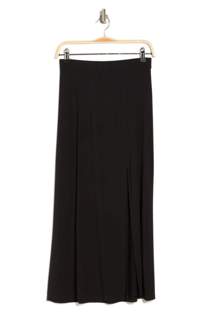 Go Couture Side Slit Maxi Skirt In Black