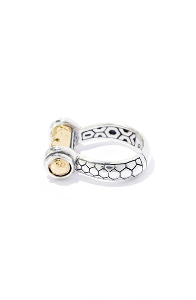 Shop Samuel B. Textured Bar Ring In Silver And Gold