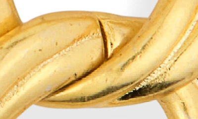 Shop Madewell Twisted Link Hoop Drop Earrings In Vintage Gold