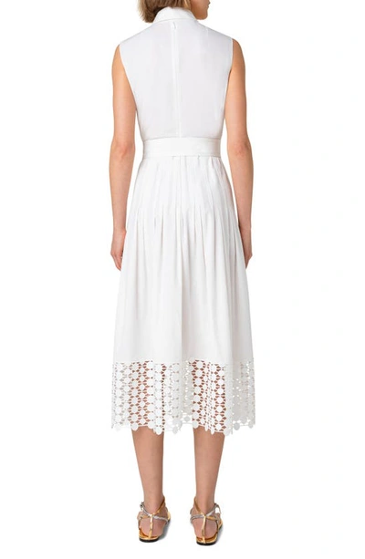 Shop Akris Punto Dot Guipure Lace & Gabardine A-line Dress In 011 Cream