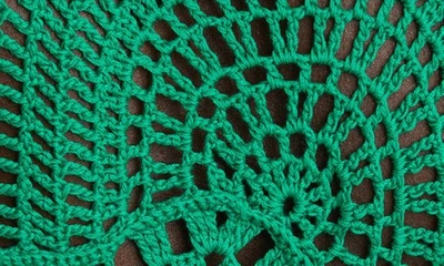 Shop The Row Christa Asymmetric Crochet Top In Green / White