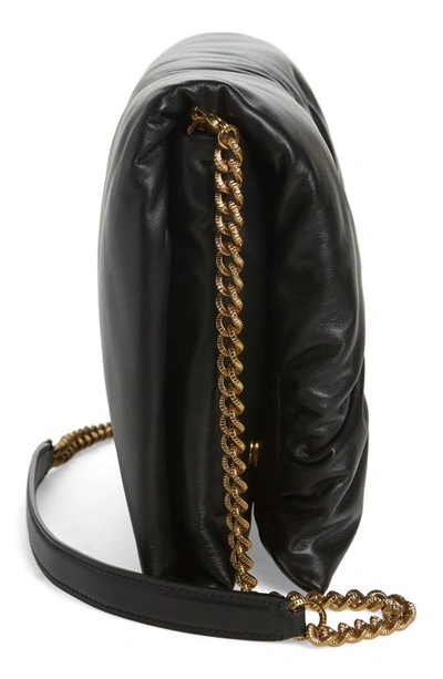 Shop Dolce & Gabbana Devotion Logo Heart Puffy Leather Crossbody Bag In Nero