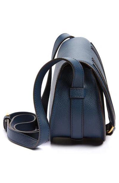 Shop Chloé Small Marcie Leather Crossbody Bag In Navy