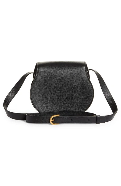 Chloé Women Small Marcie Saddle Bag In Grained Leather In Black