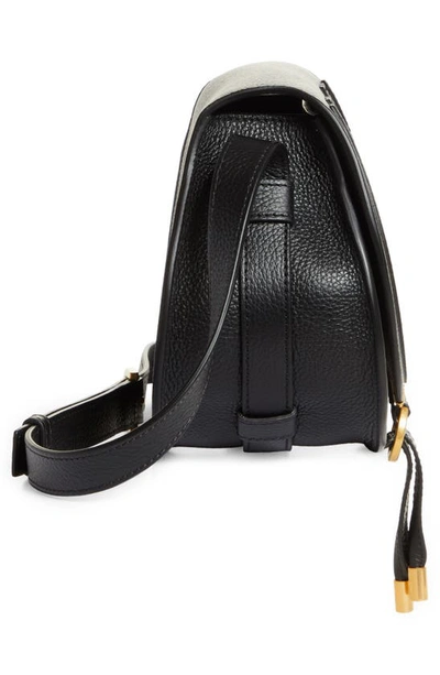 Shop Chloé Small Marcie Leather Crossbody Bag In Black