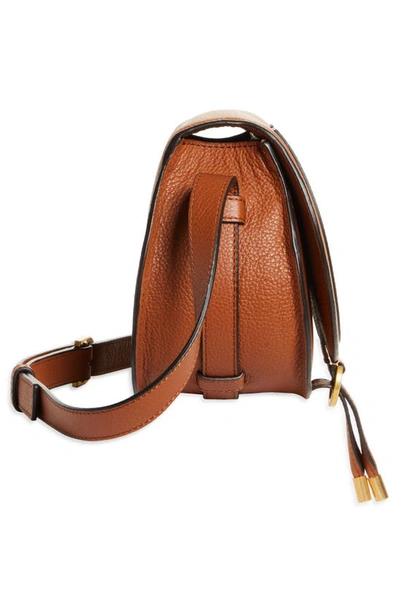 Shop Chloé Small Marcie Leather Crossbody Bag In Tan