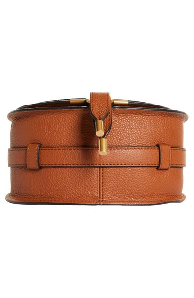 Shop Chloé Small Marcie Leather Crossbody Bag In Tan