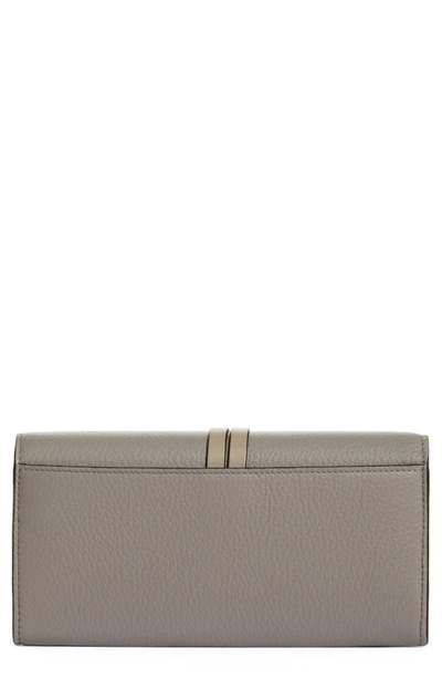 Shop Chloé Alphabet Leather Wallet In Cashmere Grey