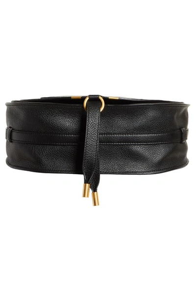 Shop Chloé Medium Marcie Leather Crossbody Bag In Black