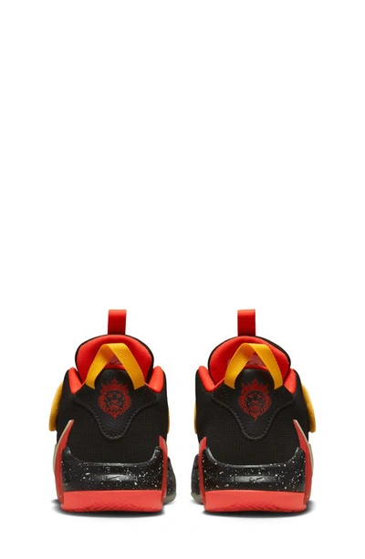 Shop Nike Kids' Lebron Witness 7 Basketball Shoe In Black/ Volt/ Bright Crimson