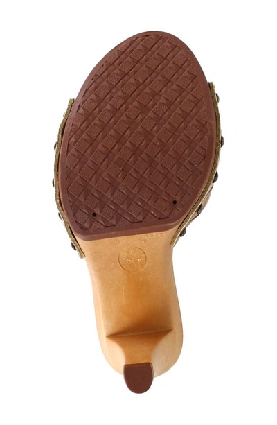 Shop Candies Antonella Slide Sandal In Tan Croco