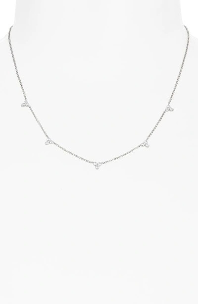 Shop Roberto Coin Diamonds By The Inch Station Necklace In Wg