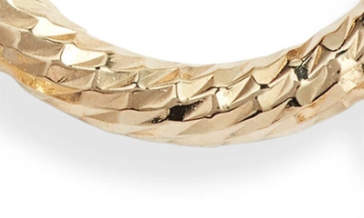Jennifer Zeuner Helmut Chain Huggie Hoop Earrings In 14k Yellow Gold Plated Silver
