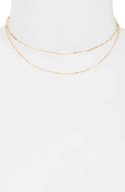 Shop Jennifer Zeuner Patti Double Chain Necklace In Gold Vermeil
