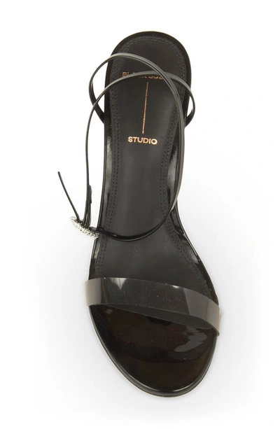 Shop Black Suede Studio Carrie Stiletto Sandal In Black Patent