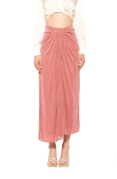 Shop Alexia Admor Jeanette Midi Skirt In Blush