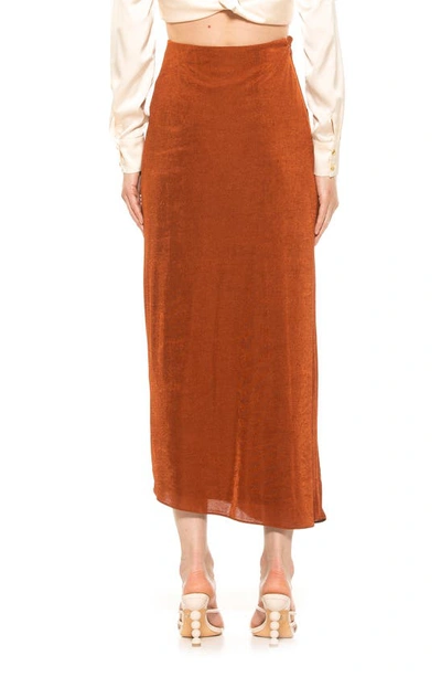 Shop Alexia Admor Jeanette Midi Skirt In Camel