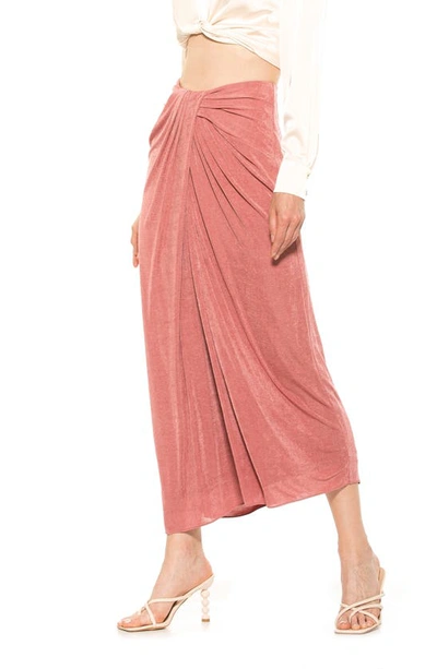Shop Alexia Admor Jeanette Midi Skirt In Blush