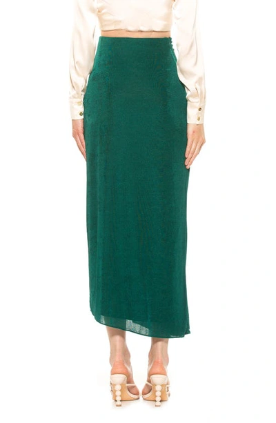 Shop Alexia Admor Jeanette Midi Skirt In Green