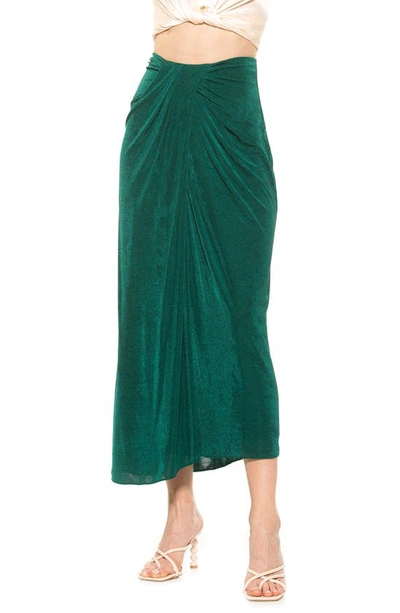 Shop Alexia Admor Jeanette Midi Skirt In Green