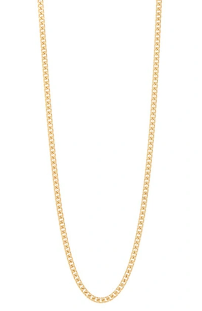 Shop Argento Vivo Sterling Silver Cuban Chain Necklace In Gold