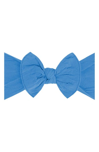Shop Baby Bling Knotted Bow Headband In Denim