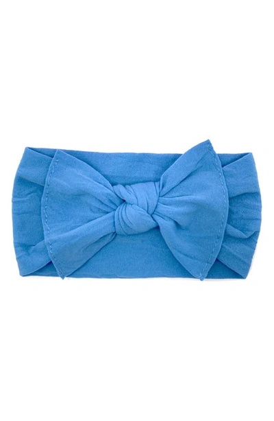 Shop Baby Bling Knotted Bow Headband In Denim