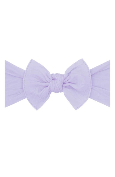 Shop Baby Bling Knotted Bow Headband In Light Orchid