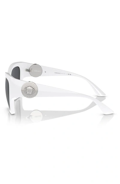 Shop Versace 55mm Square Sunglasses In White
