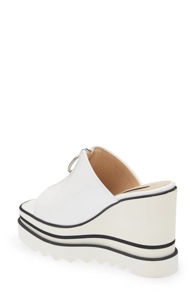 Shop Stella Mccartney Sneakelyse Platform Wedge Sandal In 9001 White
